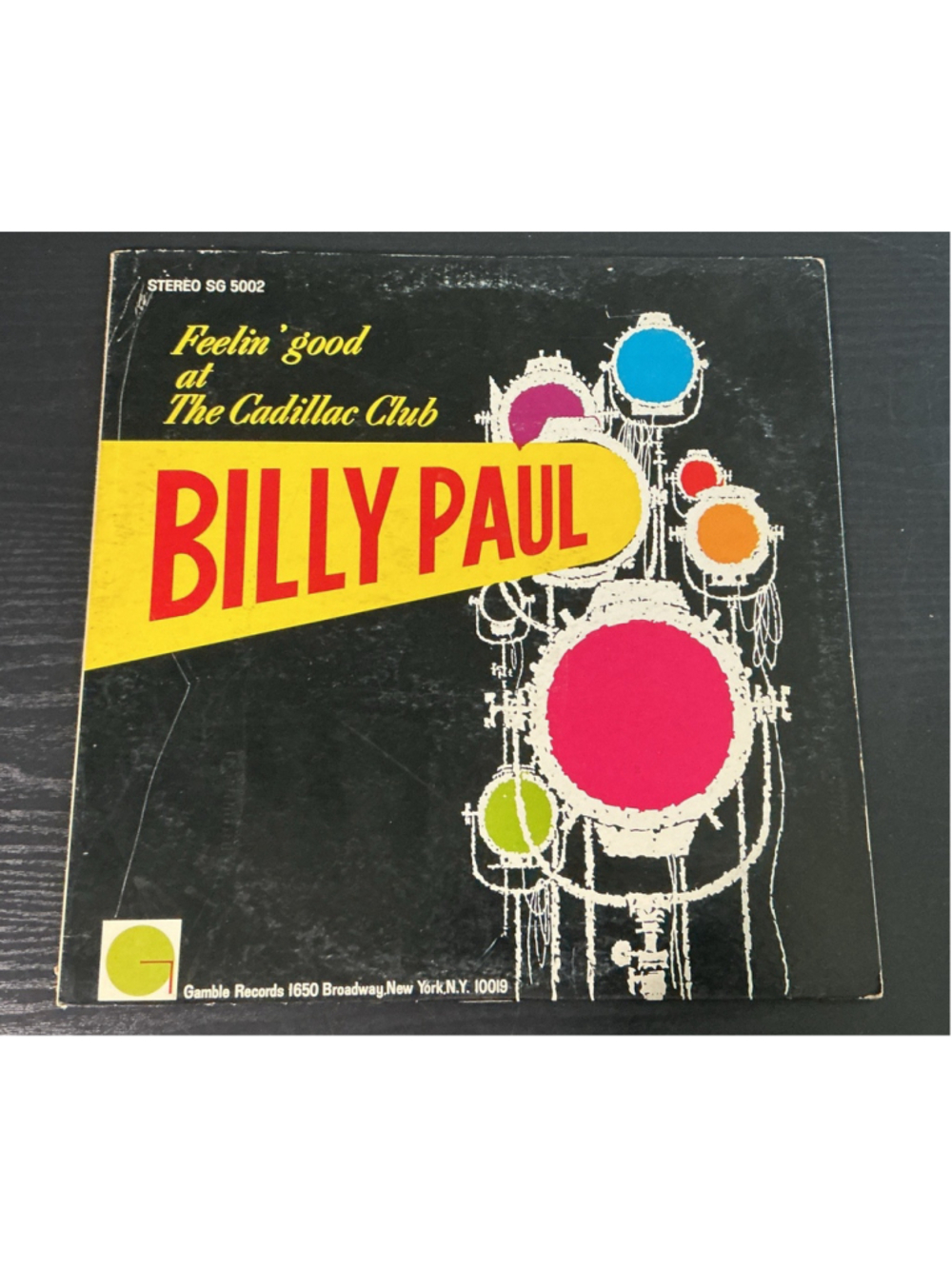 Billy Paul Feelin Good At The Cadillac Club Vinyl LP 1968 Original Gamble SG5002